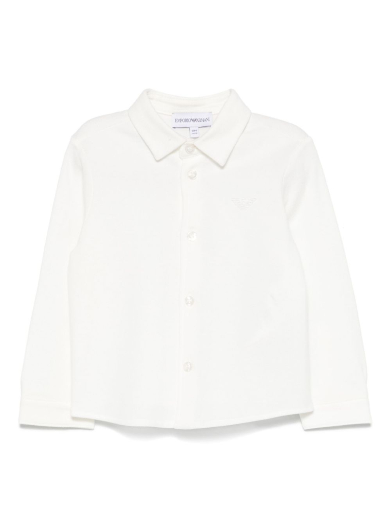 

Рубашка Emporio Armani Kids из ткани пике, белый