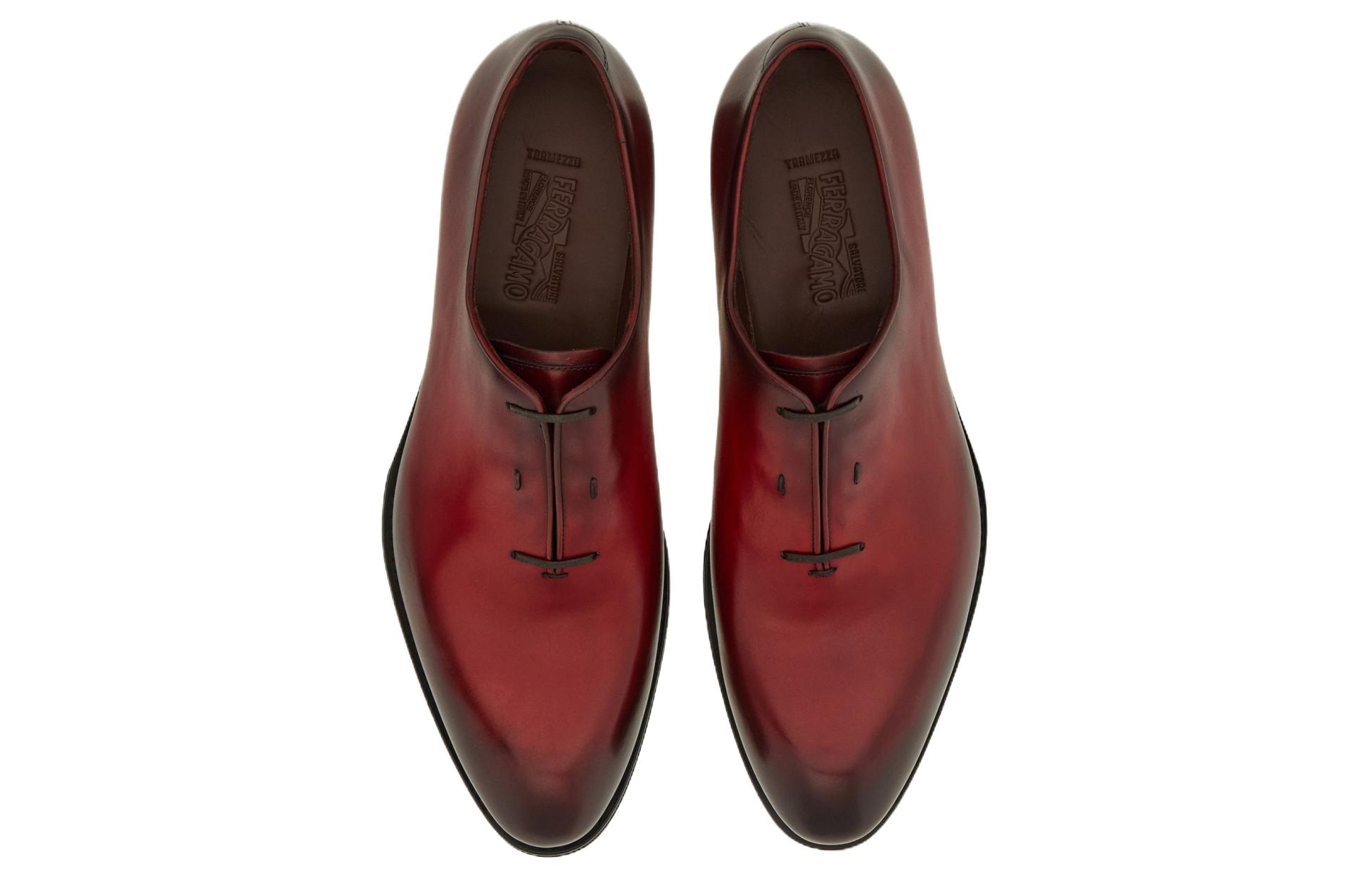 Oxford Almond-toe Shoes Ferragamo, красный — фото 4
