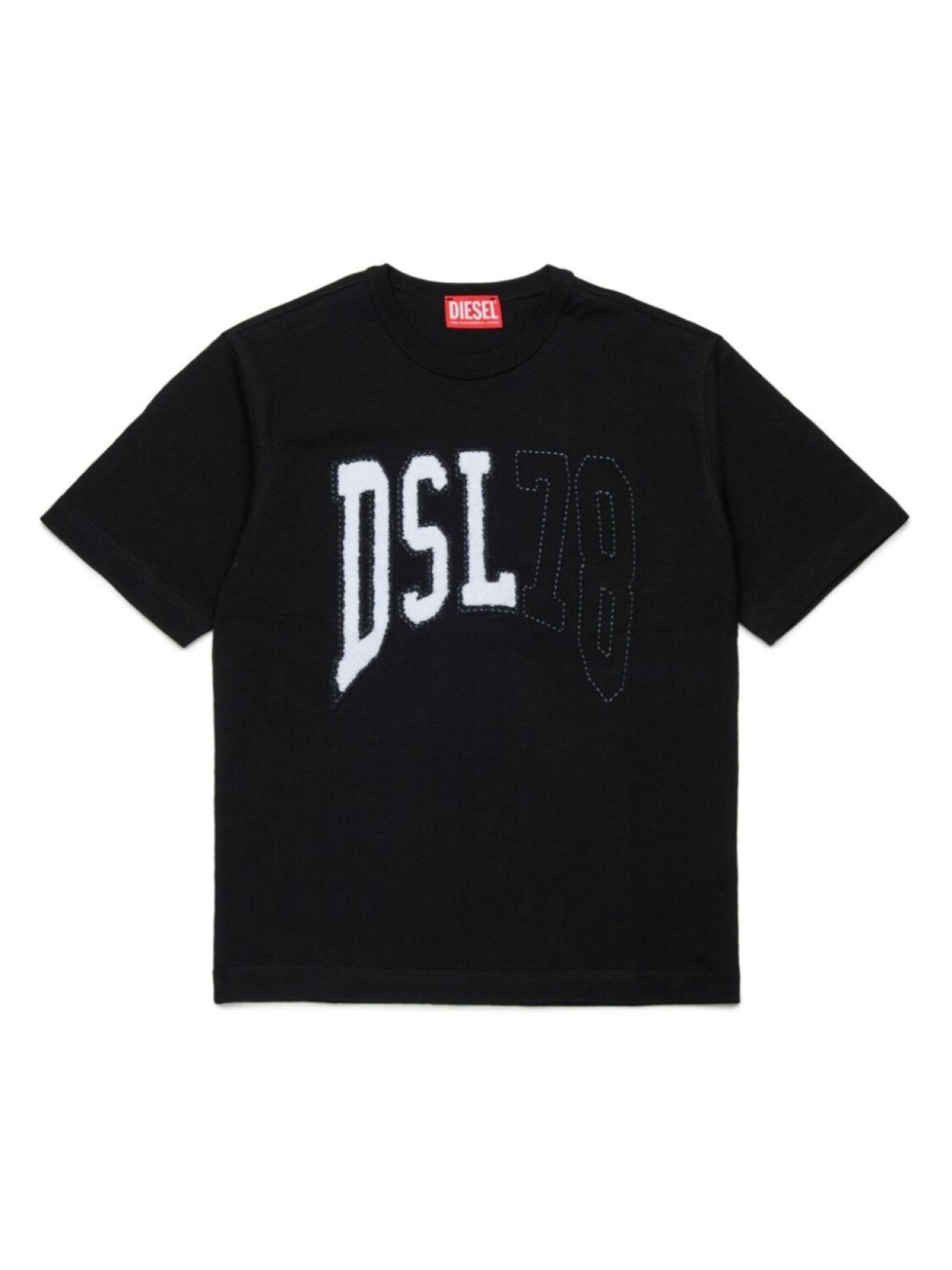 

Футболка с нашивкой-логотипом Diesel Kids, черный