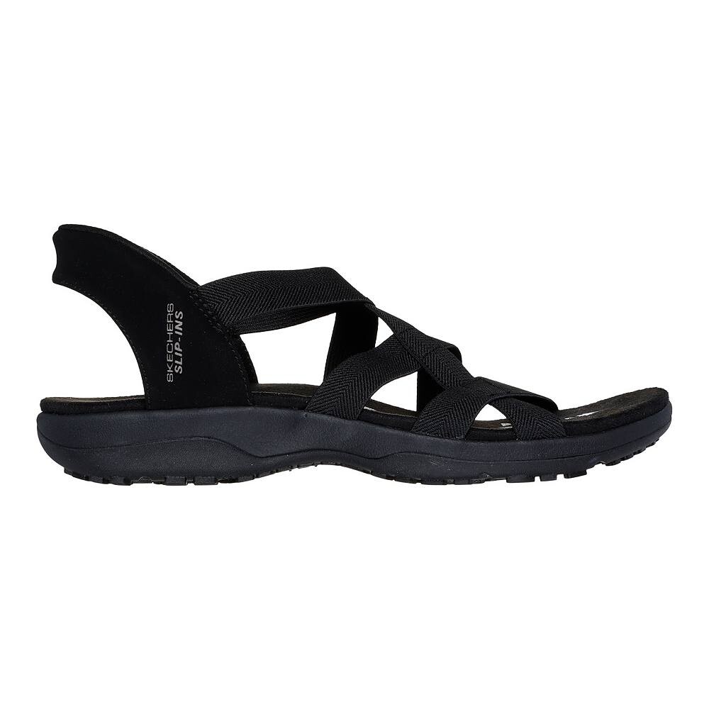 Skechers Hands Free Slip-ins Женские сандалии в стиле регги Slim Stretch Flex, цвет Taupe
