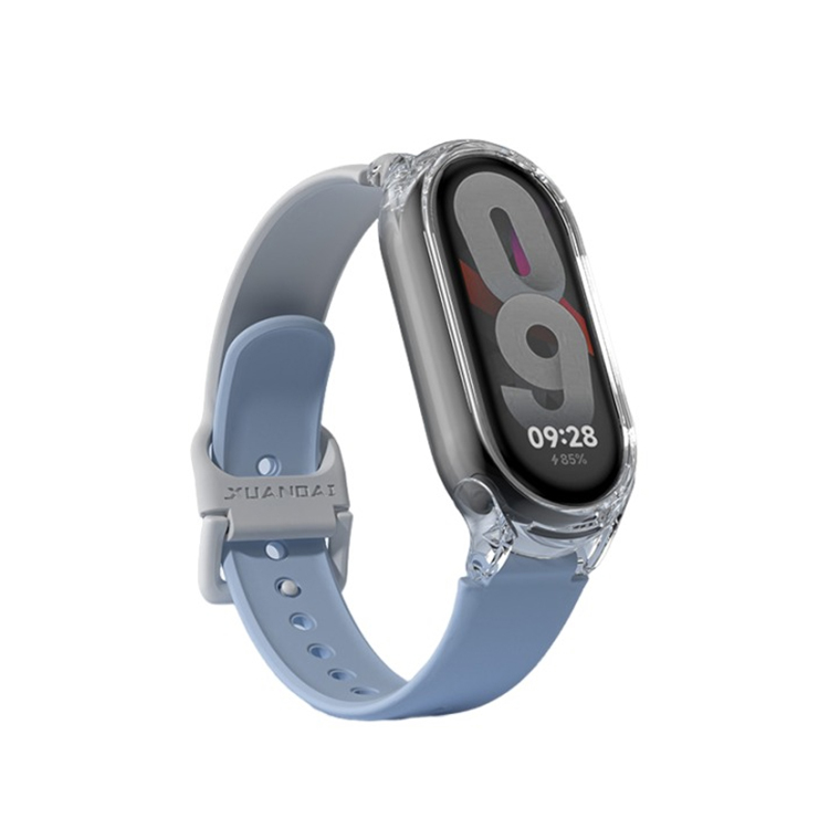 

IBOANN Часы Strap Xiaomi Compatibility Silicone Material, Light Gray & Cyan Mist Blue[2 Pack Manual Color Matching]