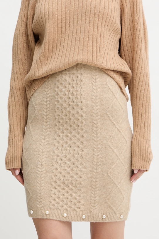 

Юбка из смесовой шерсти Twinset, бежевый