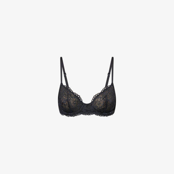 

Мягкий и дерзкий кружевной бюстгальтер без подкладки demi Savage X Fenty, черный