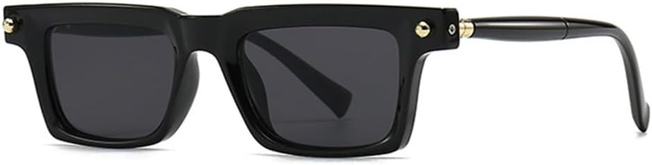 

Модные солнцезащитные очки с градиентным переходом цвета для женщин, ретро-очки для мужчин, трендовые очки в стиле панк с заклепками, солнцезащитные очки UV400 TYUVIVO, Black Gray