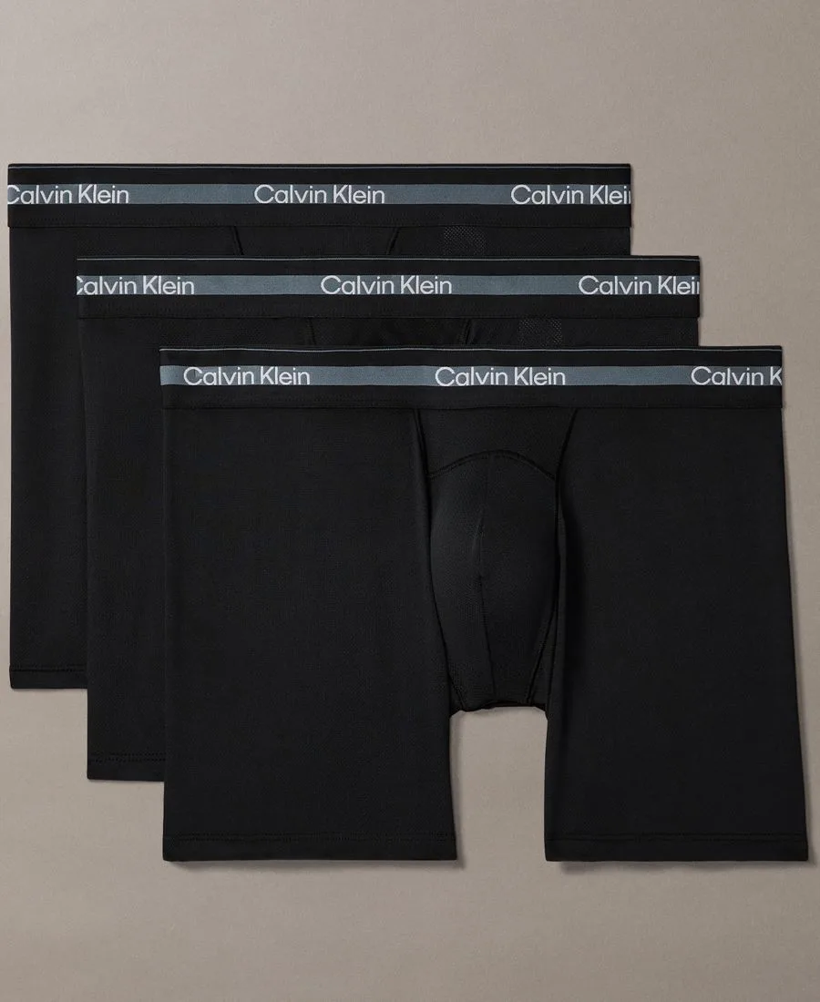 Мужские боксерские трусы Icon Active Mesh, комплект из 3 штук Calvin Klein, черный