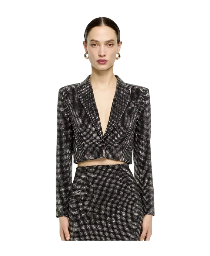 

Короткая куртка с кристаллами Roland Mouret, черный