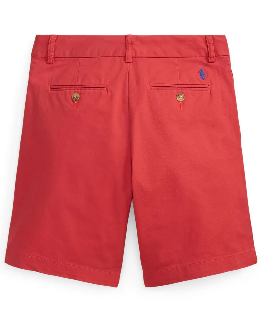 Детские шорты прямого кроя из саржи, размер 8-20 Polo Ralph Lauren, starboard красный — фото 2