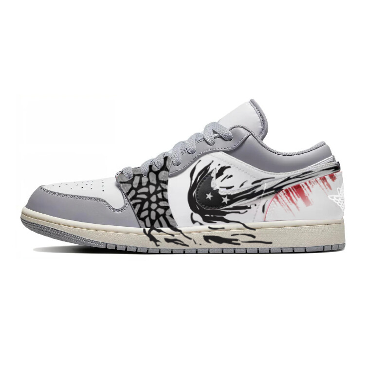 

Баскетбольные кроссовки Air 1 Vintage Men Low-Top Grey/White Jordan, Белый, Баскетбольные кроссовки Air 1 Vintage Men Low-Top Grey/White Jordan