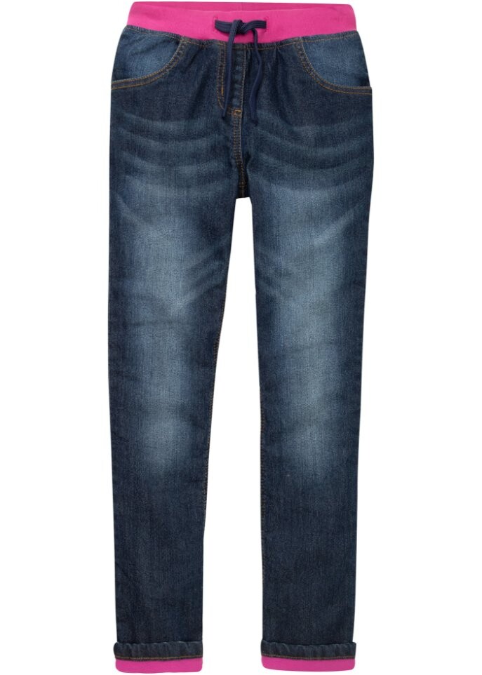

Термоджинсы для девочек на флисовой подкладке John Baner Jeanswear, синий