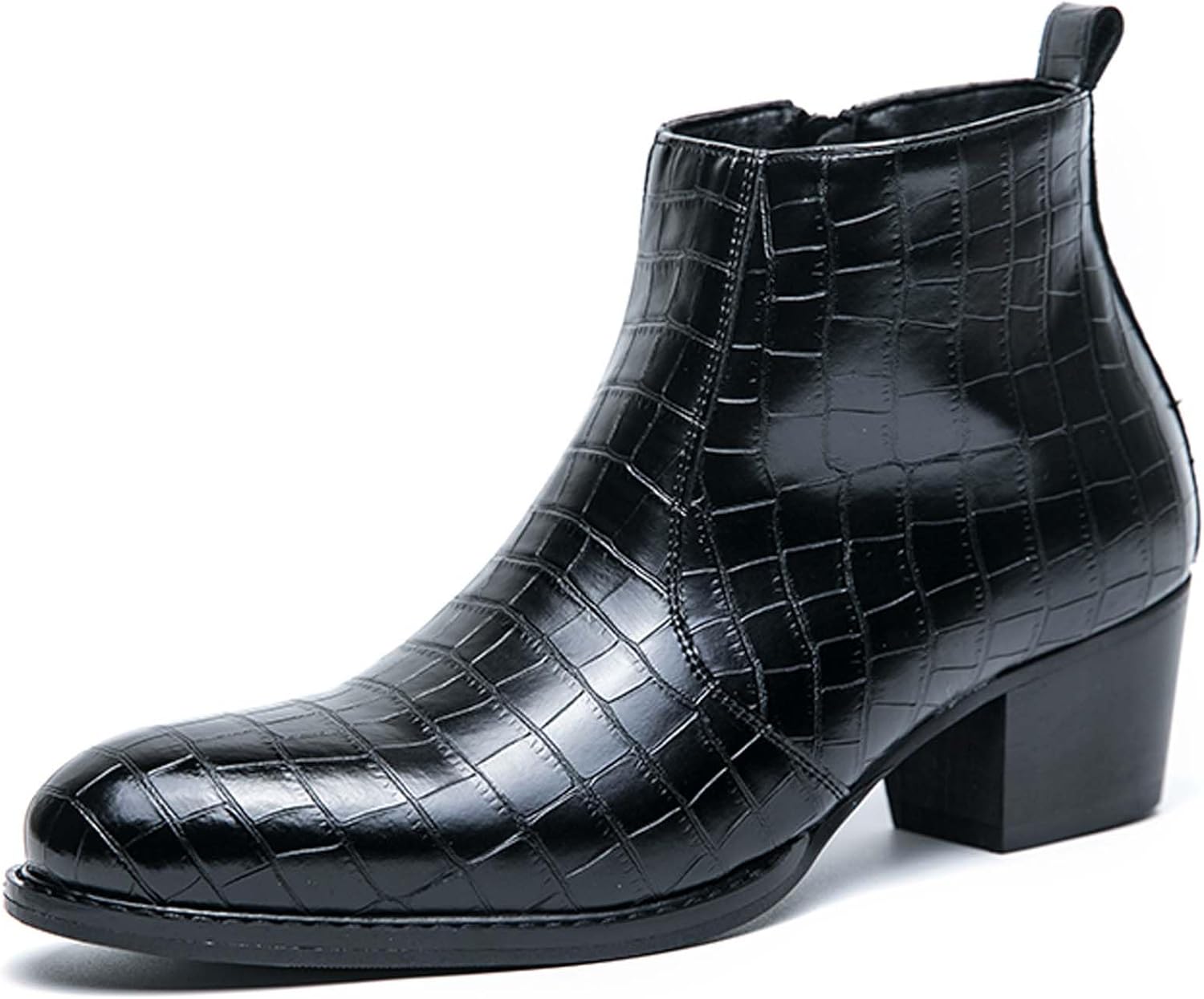 

Мужские ботинки челси в стиле ретро с острым носком, деловые, повседневные, формальные кожаные ботинки, обувь для джентльмена, увеличивающая рост, для униформы, свадьбы, офиса, делового стиля Generic, черный