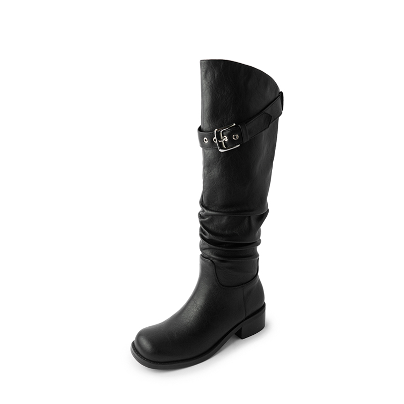 Yeezyy Reezy Женские черные полусапоги на каблуке 4 см, цвет Black