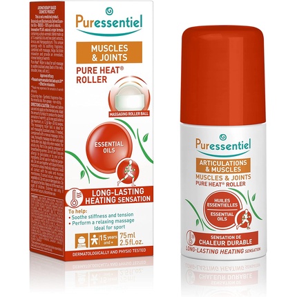 

Muscles & Joints Pure Heat Roll-On 75 мл - Быстрое и естественное облегчение боли - Длительное ощущение тепла - Успокаивает мышечную боль - 100% натуральные активные ингредиенты - Акупрессурный массажер и растирания мышц Puressentiel