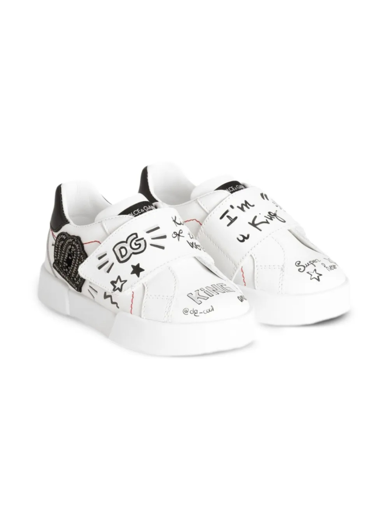

Кроссовки с графическим принтом Dolce & Gabbana Kids, белый
