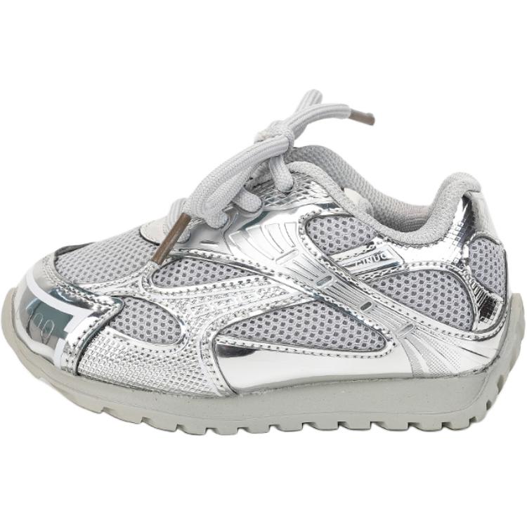 

Скользоустойчивые противоударные амортизирующие износостойкие дышащие низкие детские ботиночки для малышей QINUOSHU, серебро