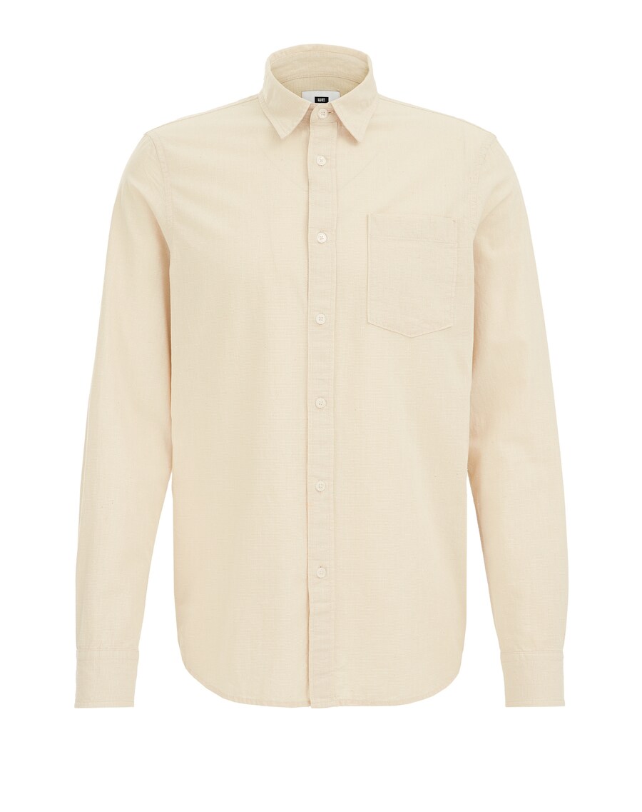 

Повседневная рубашка WE Fashion Regular fit Button Up Shirt, бежевый