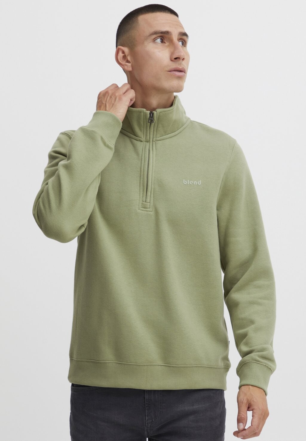 

Толстовка HALFZIP Blend, цвет oil green