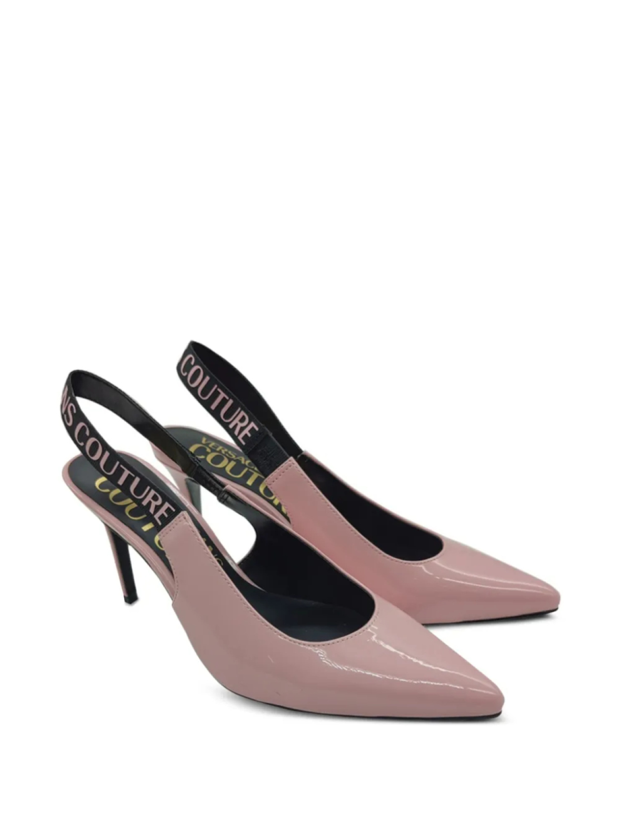 Versace Jeans Couture туфли с ремешком на пятке и логотипом, розовый — фото 2