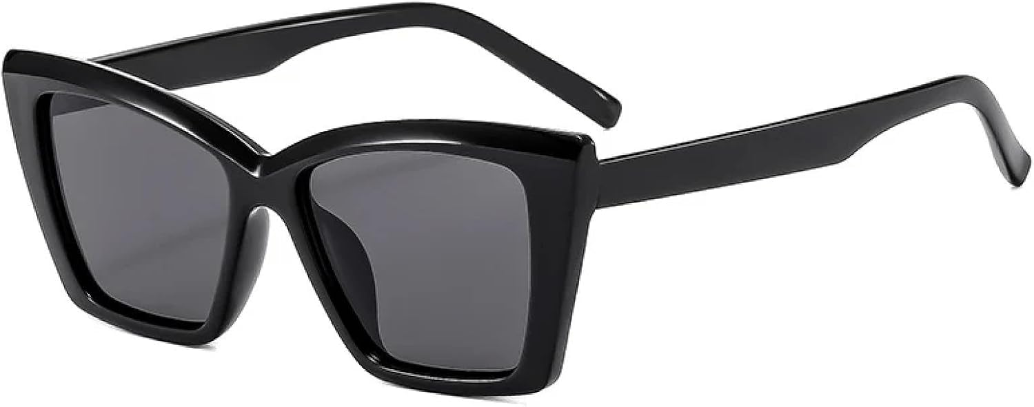 

Модные, роскошные, винтажные солнцезащитные очки «кошачий глаз» для мужчин и женщин, классические, для активного отдыха, уличной фотографии, солнцезащитные очки UV400 TKKTLLT, Black Gray