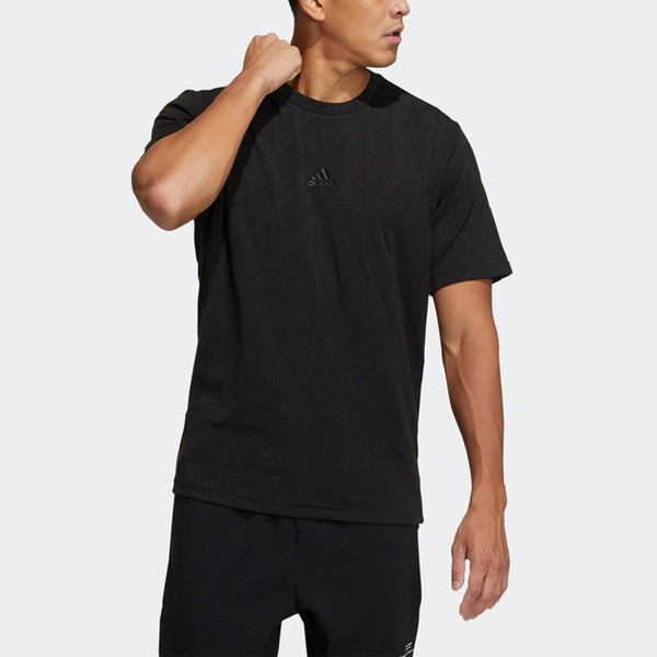 Футболка th tee techjaq повседневные спортивные дышащие короткие рукава Adidas, черный — фото 2