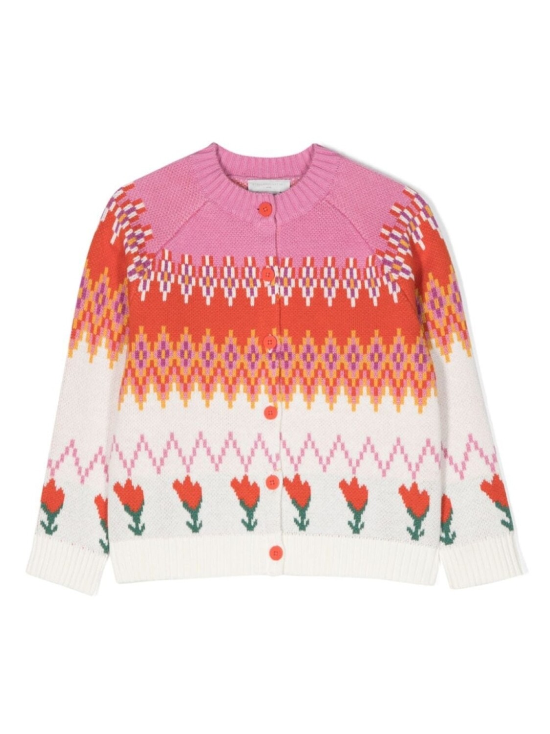 

Stella McCartney Kids кардиган с орнаментом, оранжевый