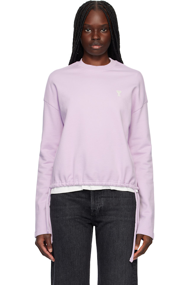 

Хлопковый свитшот Ami de Coeur Ami Paris, цвет lilac