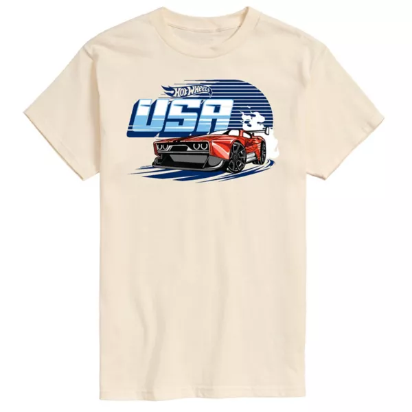 

Мужская футболка с принтом USA Hot Wheels, бежевый