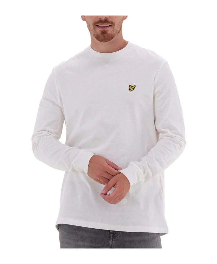 

Футболка с длинными рукавами и воротником стойкой Lyle & Scott, белый