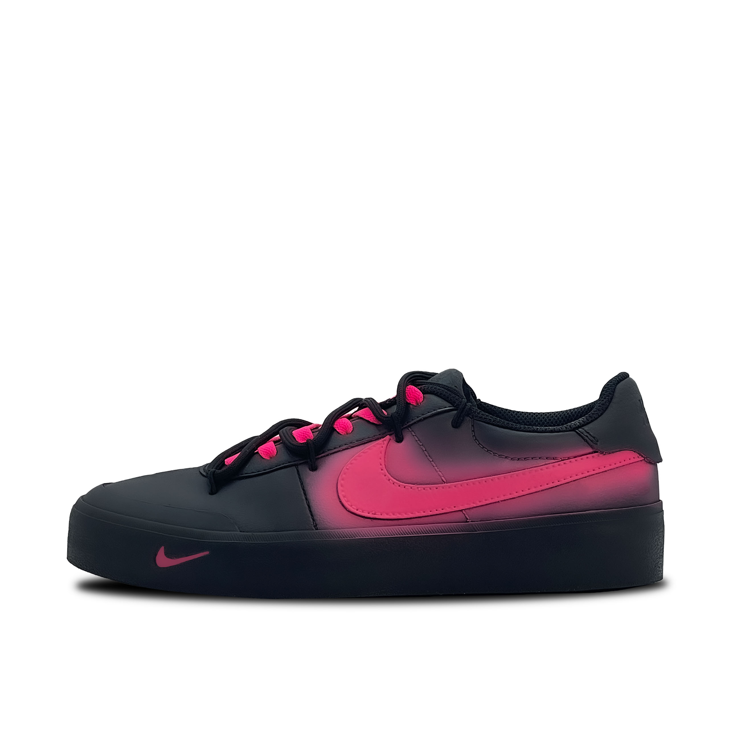 

Nike Кроссовки Court Shot Neon Red Starry Sky, износостойкие, низкие, для скейтбординга, мужские, черно-красные