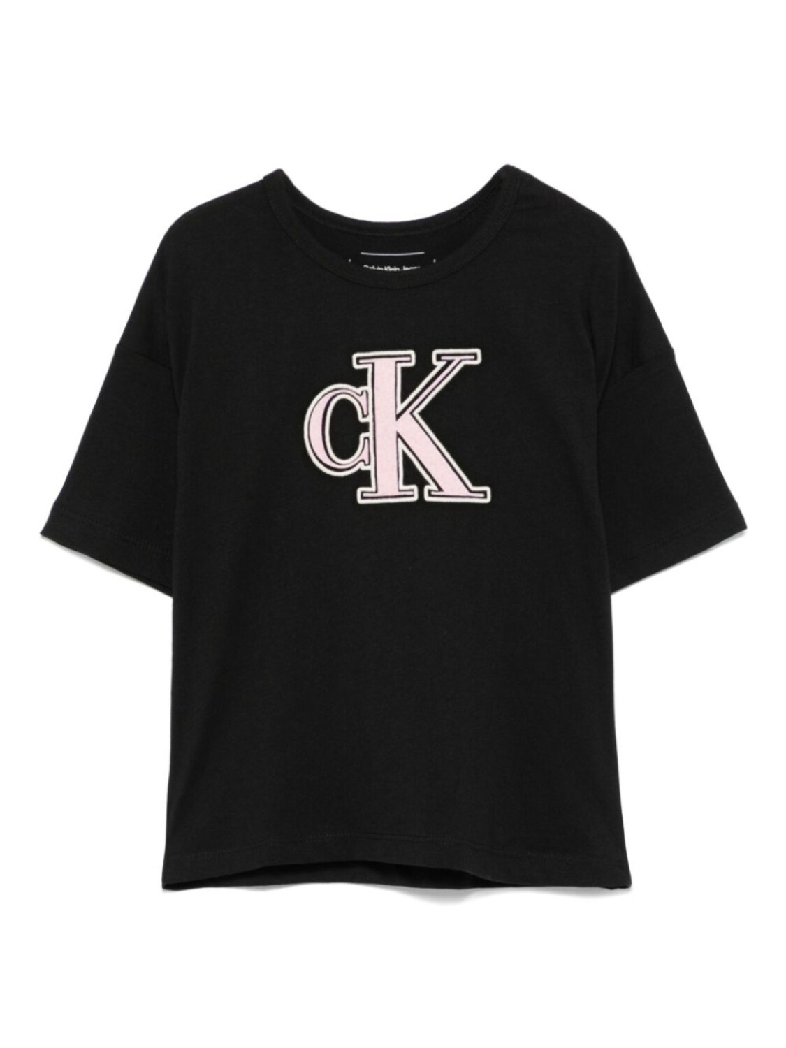 

Calvin Klein Kids футболка с вышитым логотипом, черный