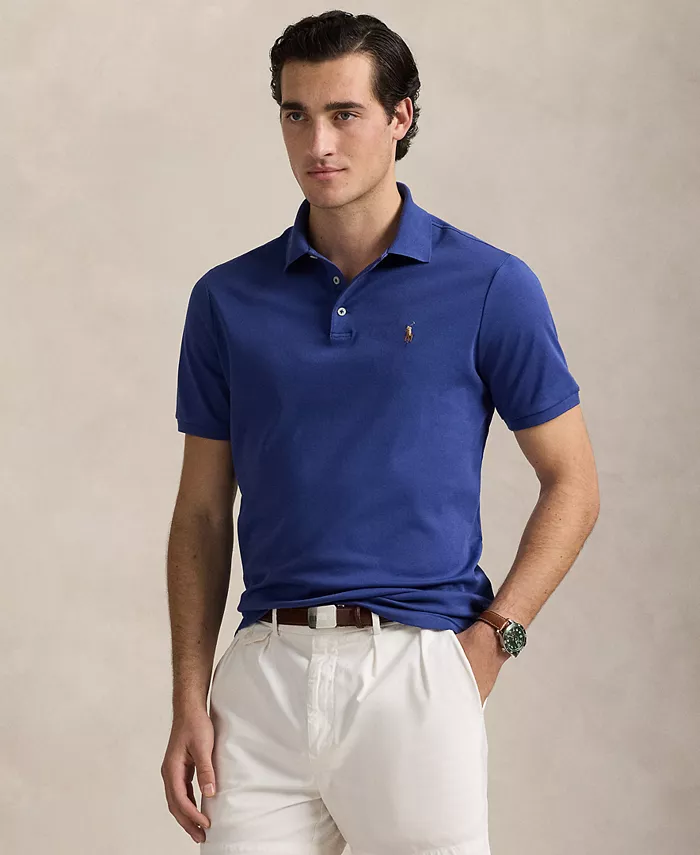 

Мужская классическая поло из мягкого хлопка Polo Ralph Lauren, синий