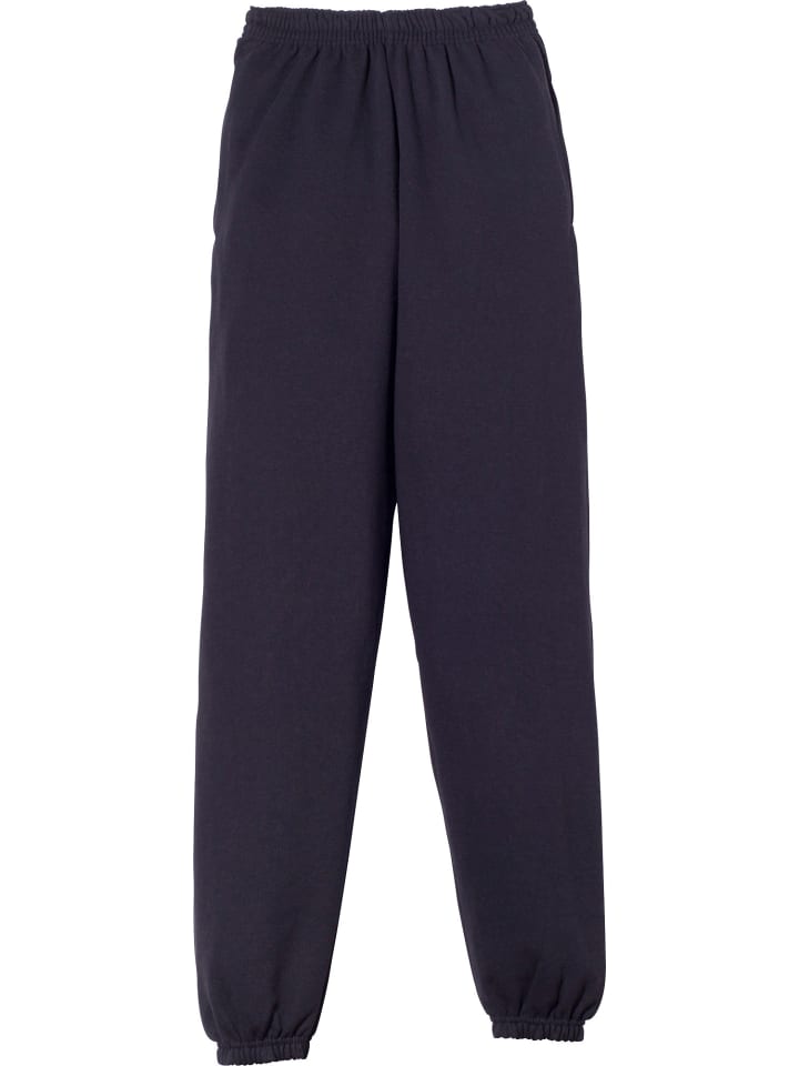 

Спортивные брюки унисекс, длинные, с манжетами, черного цвета Fruit of the Loom