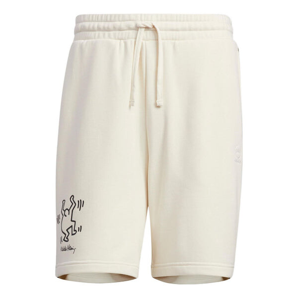 

Шорты men's neo x . crossover cartoon pattern stripe athleisure casual sports shorts beige Adidas, мультиколор