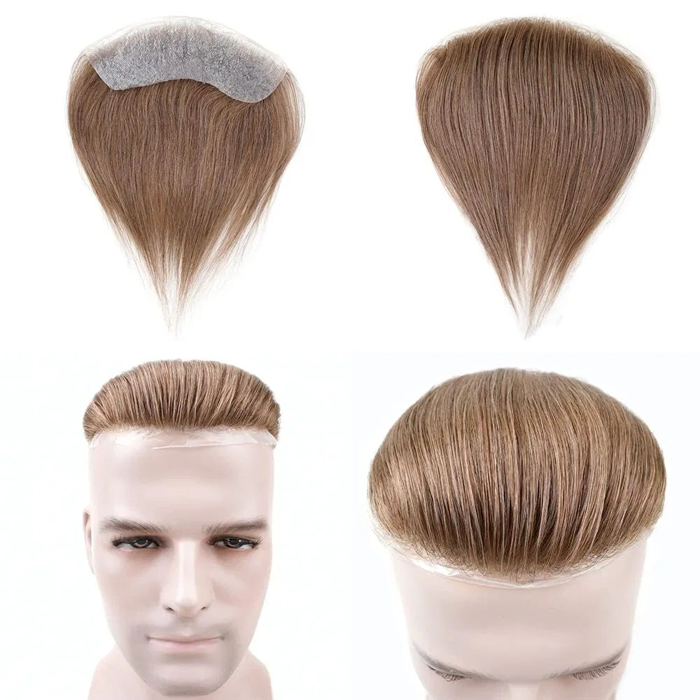 Мужской парик Lordhair Toupee из европейских натуральных волос, V-Loop Lordhair, Dark Blonde Brown 18# — фото 3
