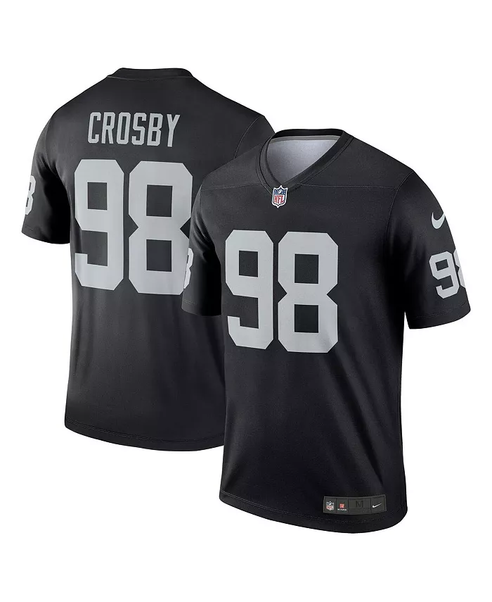 

Мужская футболка Maxx Crosby Team Legend черного цвета Las Vegas Raiders Nike