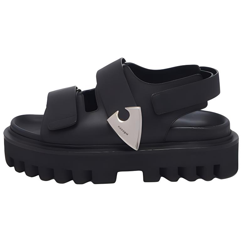 

Alexander McQueen Сандалии Parachute One Strap 5 см, мужские, черные