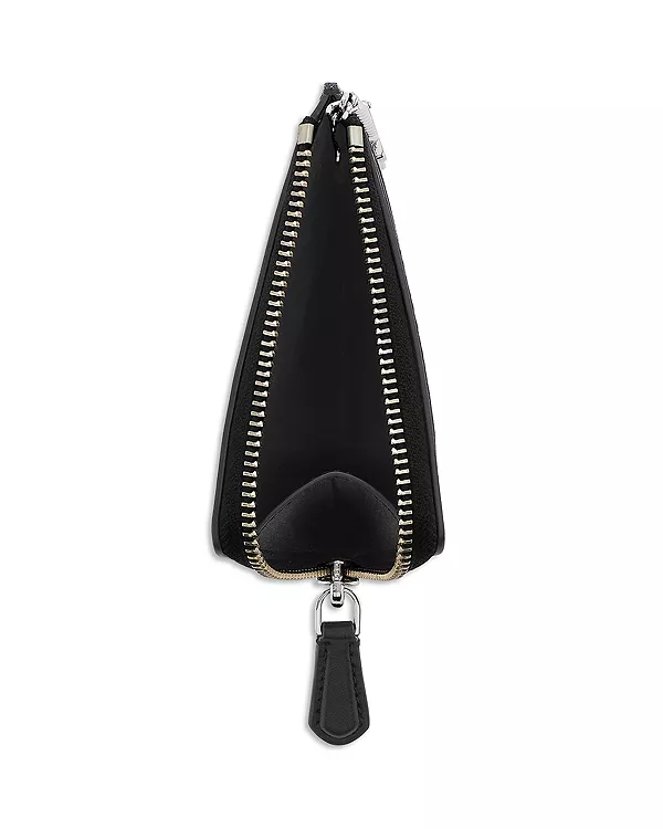 Повседневный кожаный кошелек на молнии сверху Marc Jacobs, черный — фото 2