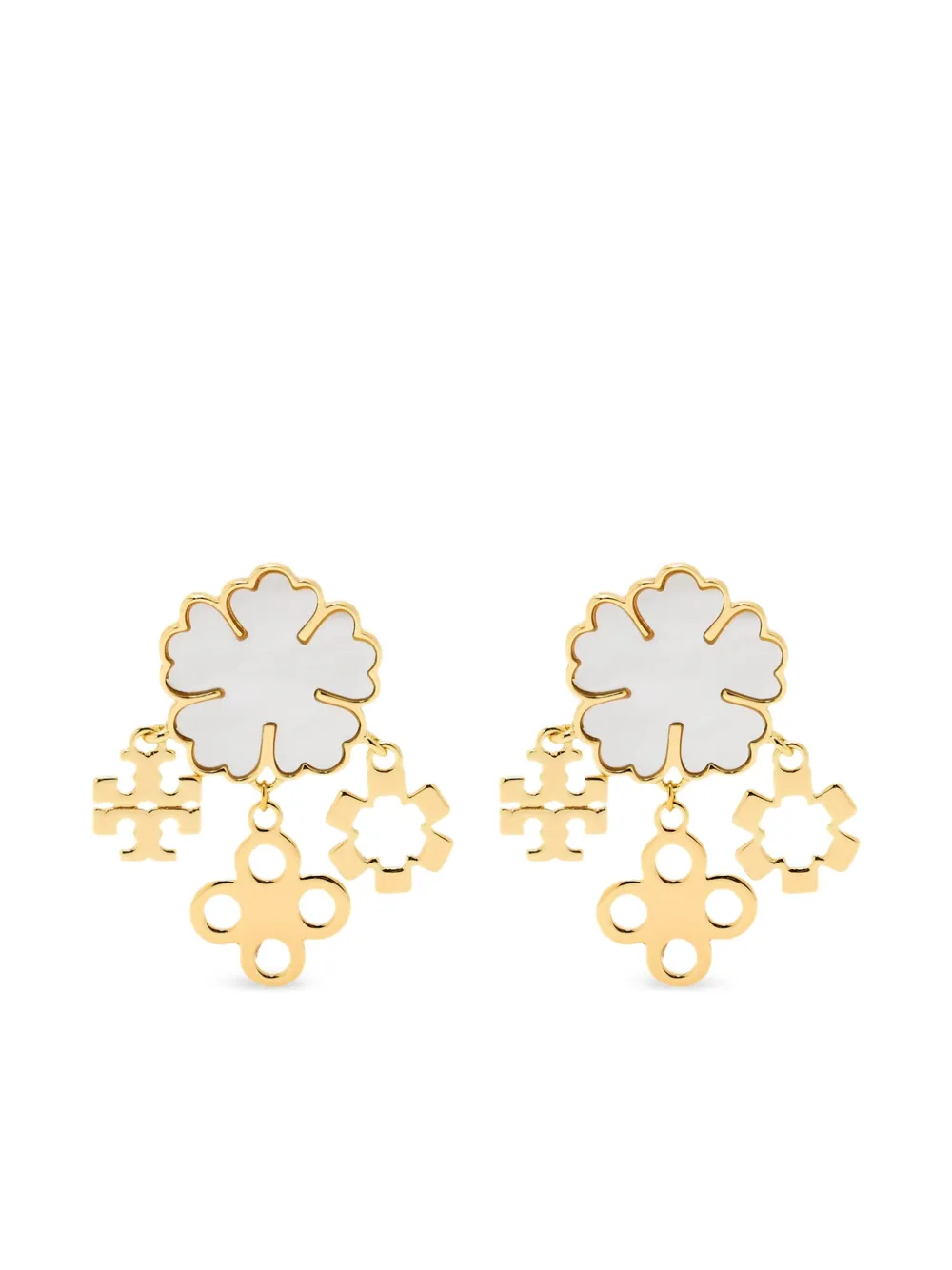 

Серьги Kira Clover Tory Burch, золотой