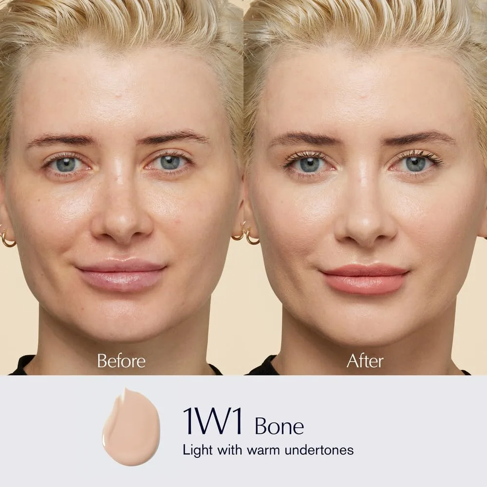 Увлажняющая тональная основа Estée Lauder Futurist Hydra Rescue с SPF 45 для 12-часового сияния, 35 мл., 1W1 Bone - Light with warm undertones — фото 2