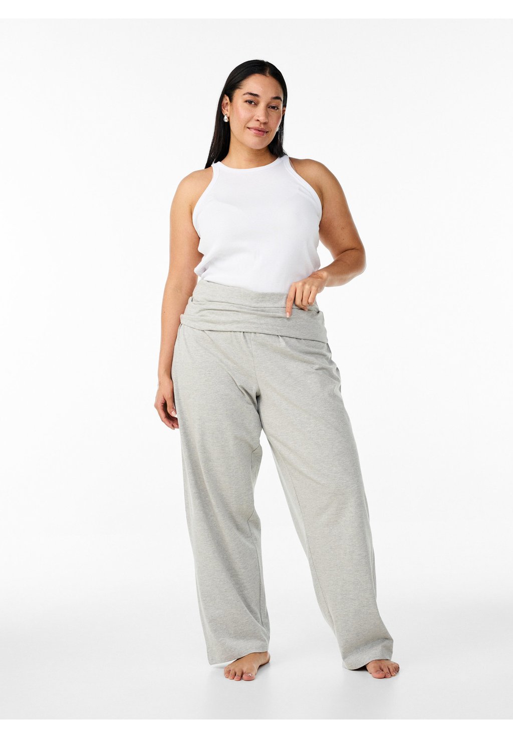 

Пижамные штаны MIT BREITEM BUND Zizzi, цвет Light Grey Melange