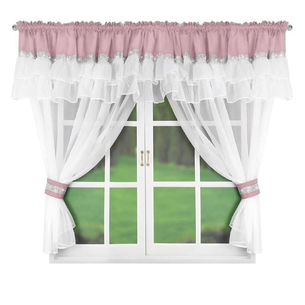 

Готовая штора SEVILLA 400х150 VOICE Zirconia Синий Drapella, розовый
