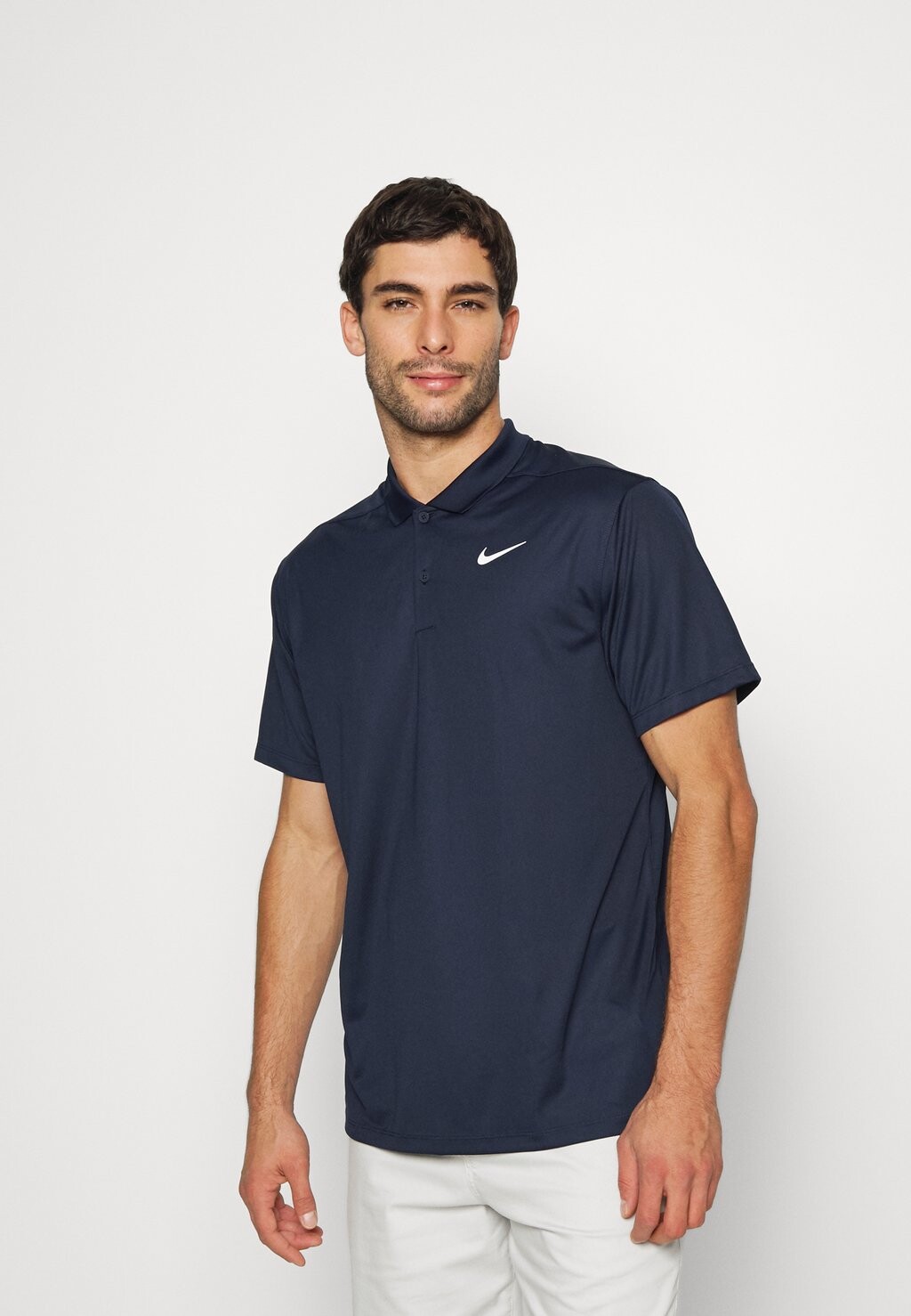 

Поло M NK DF VCTRY SOLID POLO Nike, обсидиан/белый