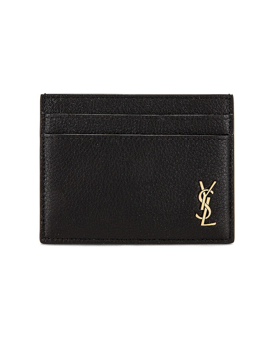 

Маленькая кредитница с монограммой Saint Laurent, цвет Nero