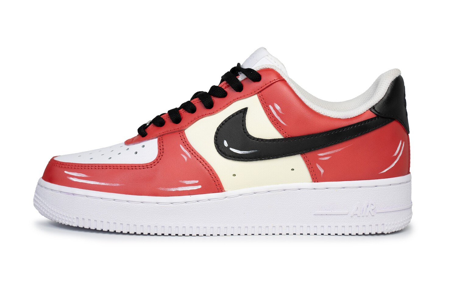 

Кроссовки для скейтборда Air Force 1 мужские с низким верхом, черный/красный/белый Nike