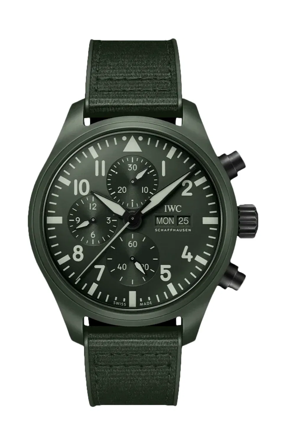 Пилотские часы-хронограф TOP GUN, серия "Woodland" - IW389106 IWC SCHAFFHAUSEN, золотой