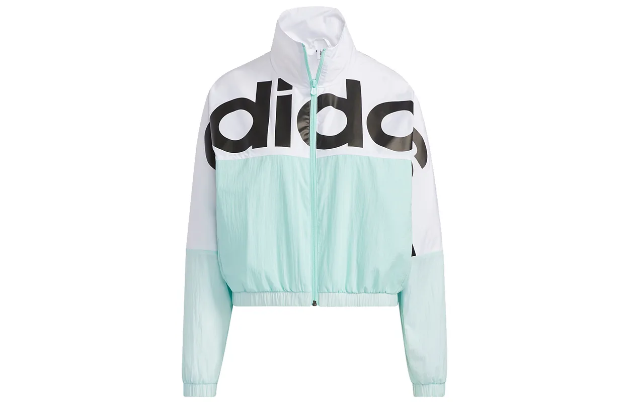 Adidas Neo Куртка женская прозрачная мятно-зеленая со стойкой