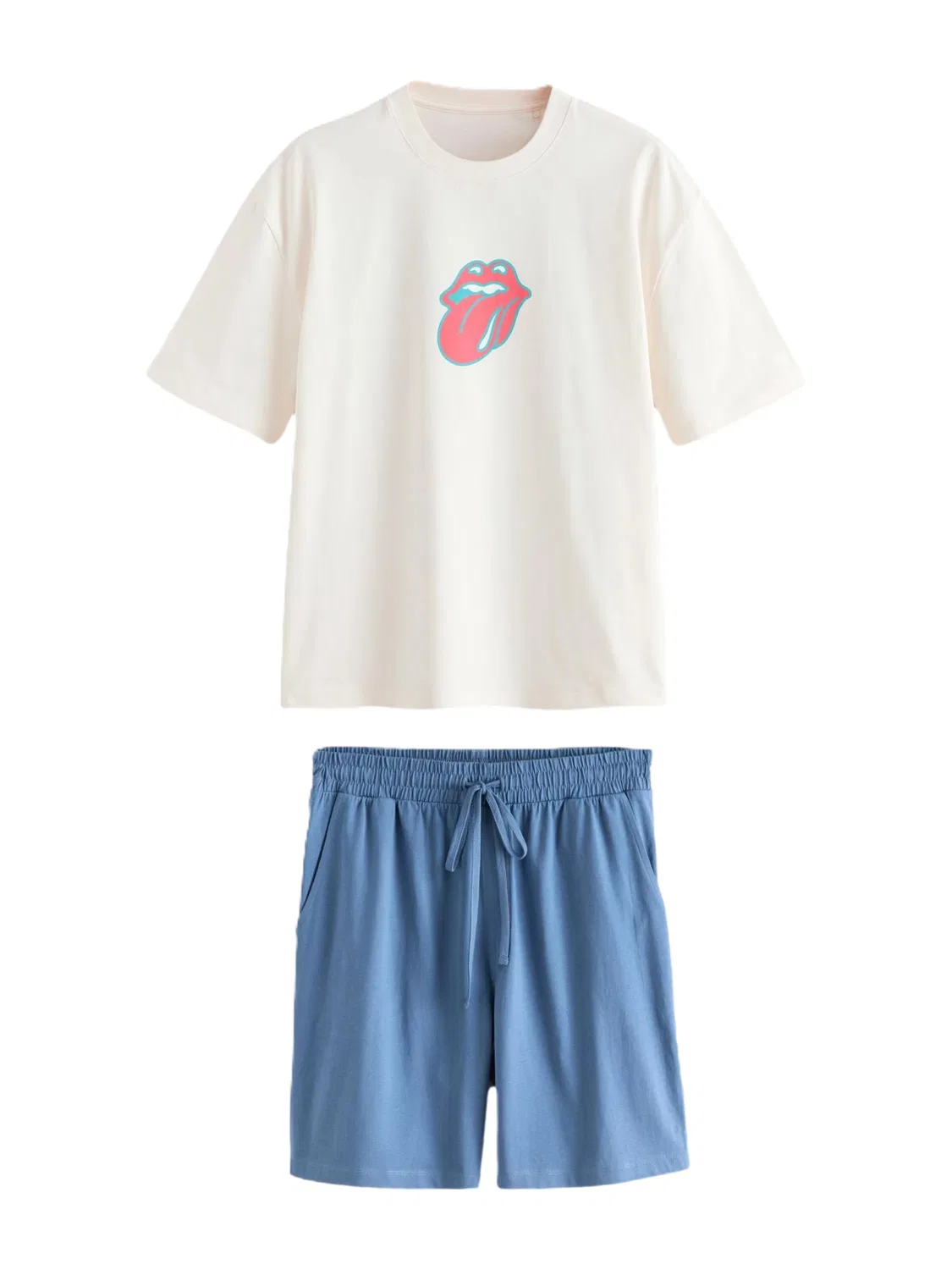 Короткая пижама 'The Rolling Stones' Next, Navy/Turquoise/White