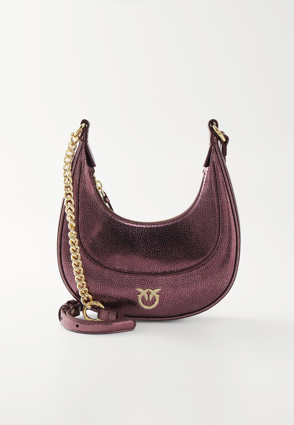 

Сумка через плечо BRIOCHE HOBO MINI TEXTURE Pinko, бронза