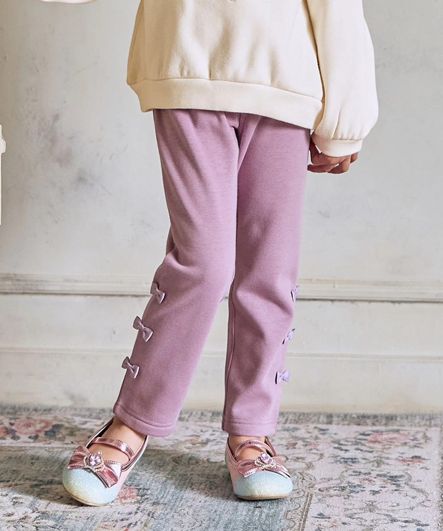 Детские брюки 7days с начёсом для девочек ANY лавандовые