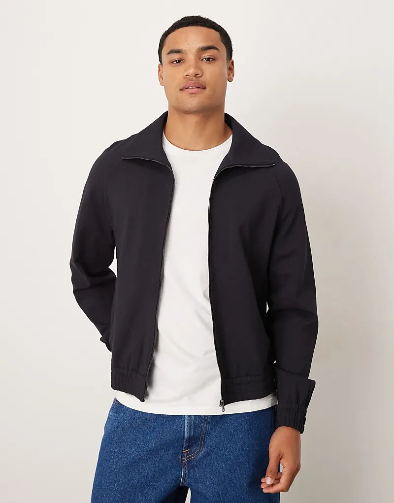 

Толстовка Mango на молнии темно-синего цвета