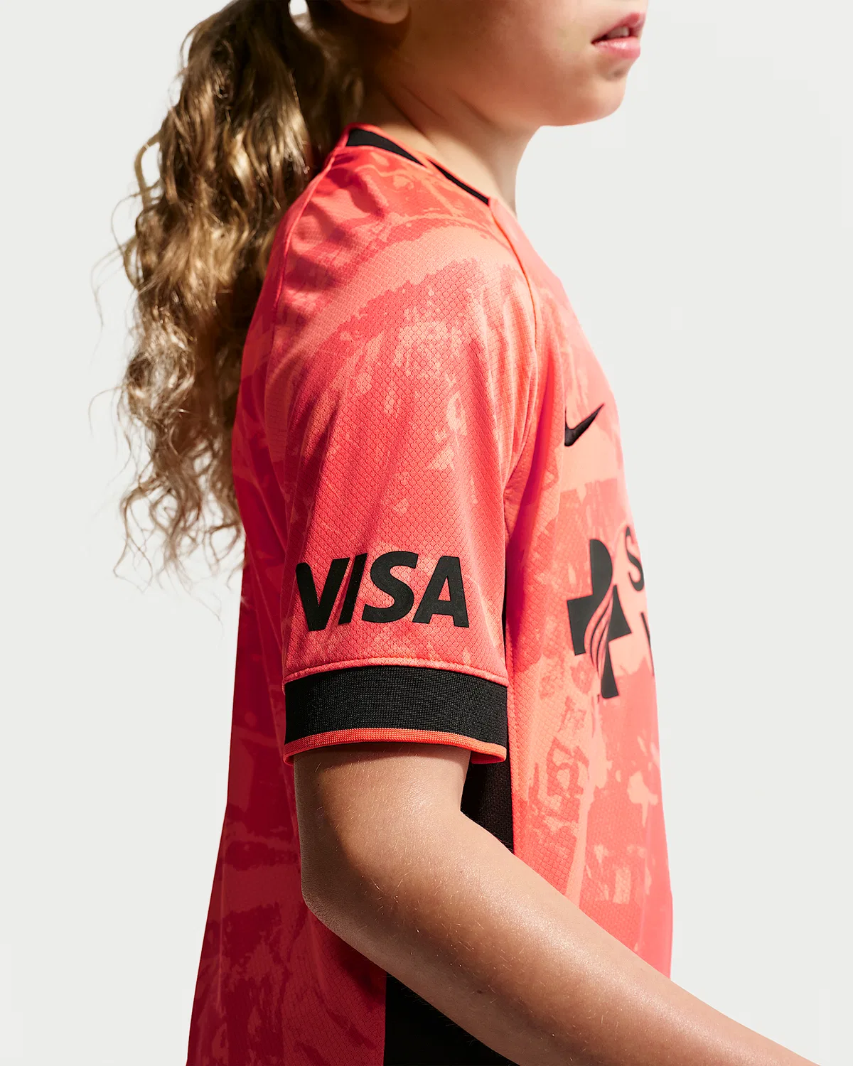 Детская Nike Dri-FIT NWSL Replica Jersey Bay FC Stadium Away, Rush Coral — фото 2